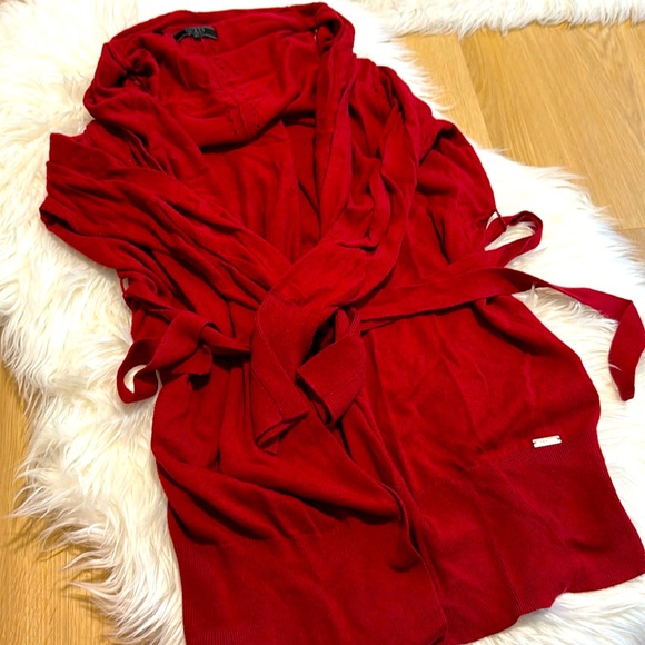 Guess red long cardigan - Picture 1 of 6